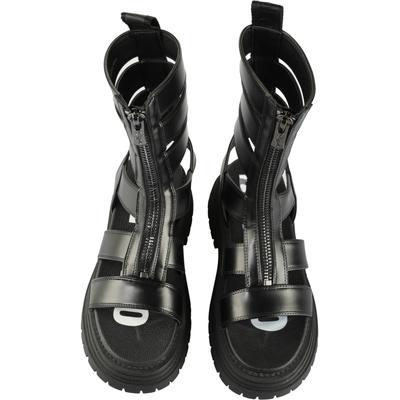 Stiefel BUFFALO "Buffalo LENNOX ZEUS", Damen, Gr. 40, schwarz, Polyurethan, unifarben, Schuhe Stiefel