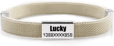 Inspire Picks PawID Personalized Breakaway Pet Collar Custom Name Collar With Metal ID Tag For Cats & Small Dogs khaki And Tag