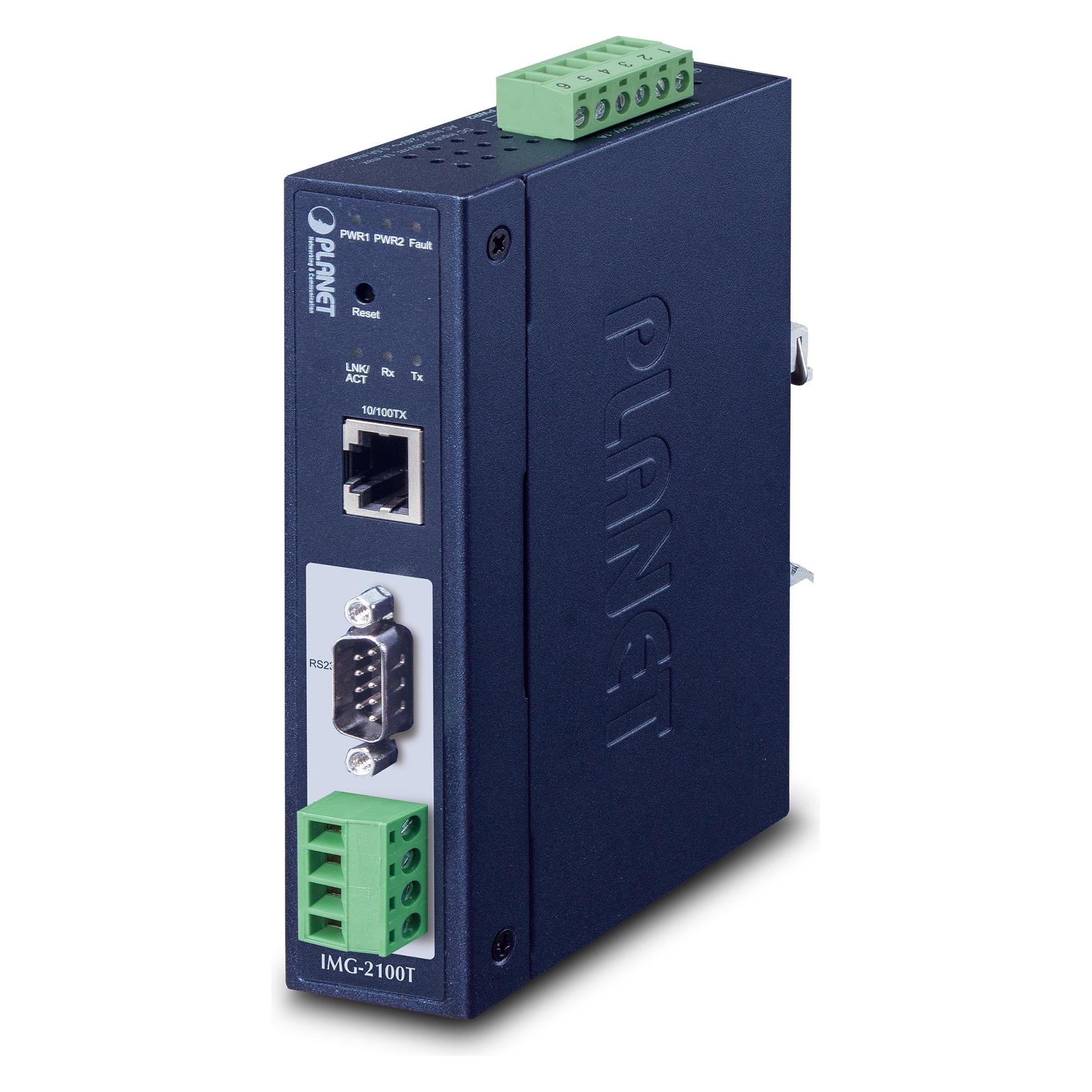 Planet Industrial 1-port RS232/422/485 Modbus Gateway (IMG-2100T)