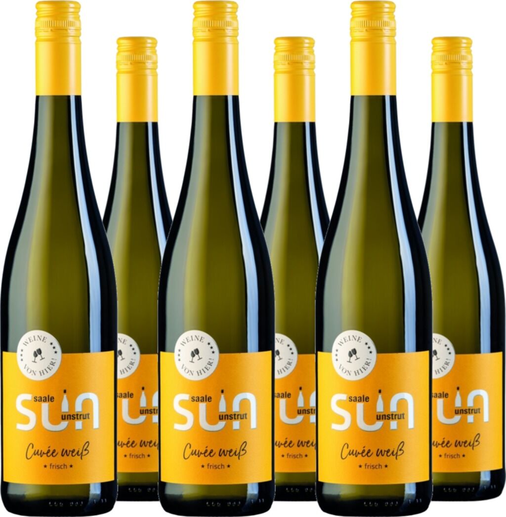 6er Vorteilspaket Sun Cuvée Weiß Saale-Unstrut QbA  Winzervereinigung Freyburg-Unstrut