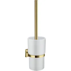 Smedbo House Toilettenbürstengarnitur, Accessoires, RV333P, messing polliert/porzellan