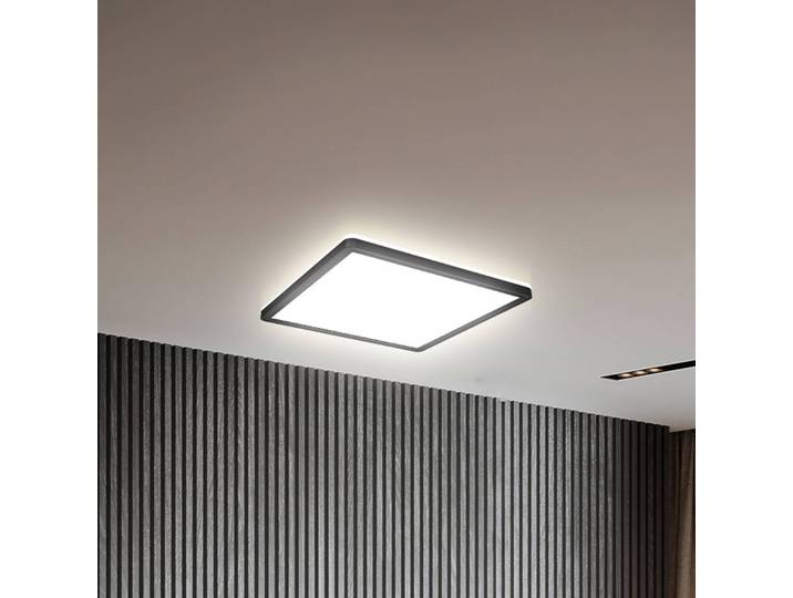 B.K. Licht LED Panel Slim, dimmbar, schwarz, für Arbeitszimmer / Büro, Kunststoff
