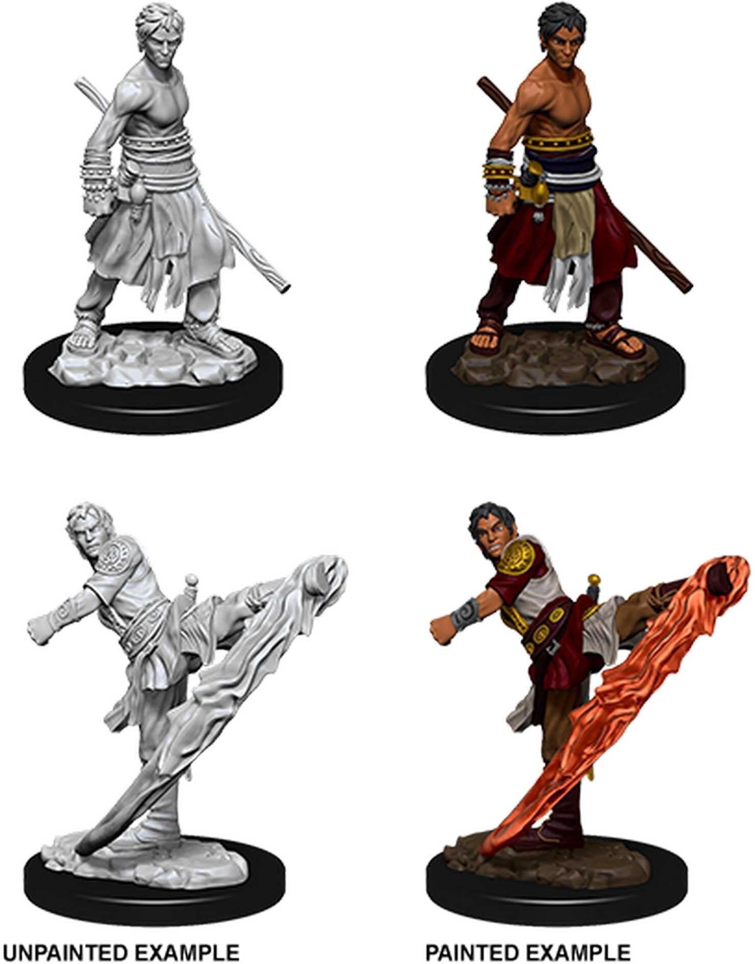 Wiz Kids LLC D;D Nolzur's Marvelous Miniatures: Male Half-Elf Monk, Unpainted, for Tabletop Role-Playing Games