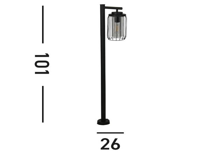Searchlight Wegeleuchte Reed, dimmbar, schwarz, Aluminium, Modern