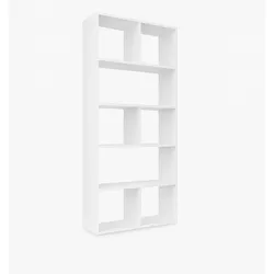 BÜCHERREGALE MOSAICO 75 / 198 / 34 cm Weiß