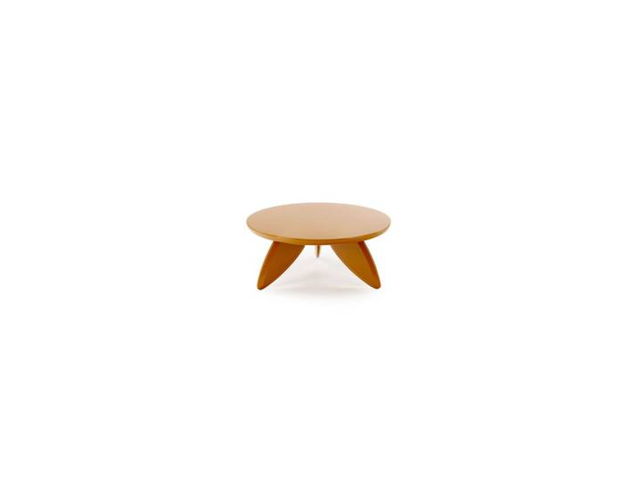 COUCHTISCH LARA Ø 80/36 cm Orange Hochglanz