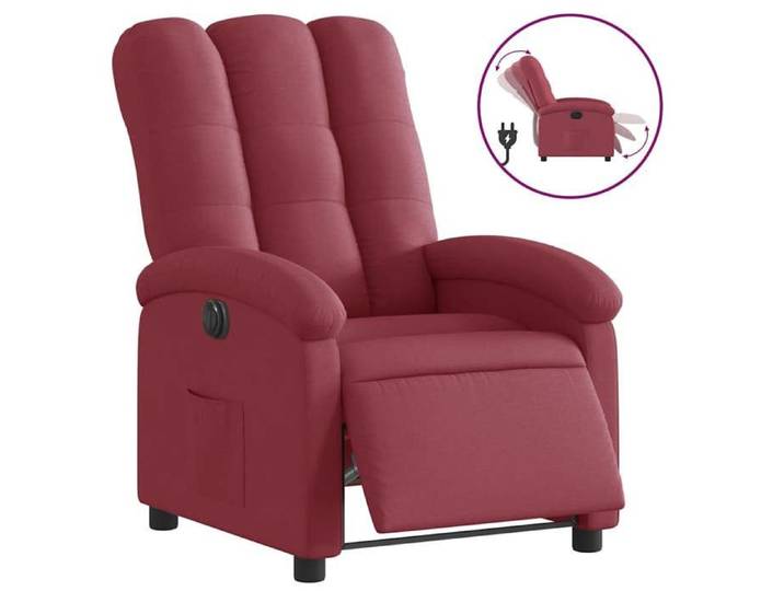 Fauteuil Releveur - ORVEL - Fauteuil inclinable électrique - Rouge bordeaux - Tissu 38591