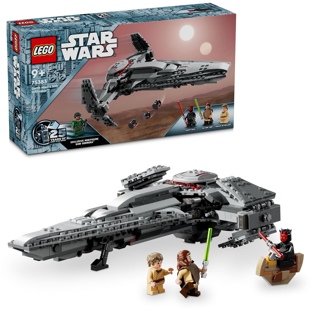 LEGO Star Wars 75383 Darth Mauls Sith Infiltrator, Spielzeug mit Figuren
