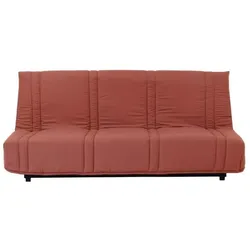 Conforteam, Sofa + Bettsofa, 3-Sitzer-Schlafsofa – Terrakotta – 100 % Baumwolle – L 193 x T 92 cm – LENA (3-Sitzer)
