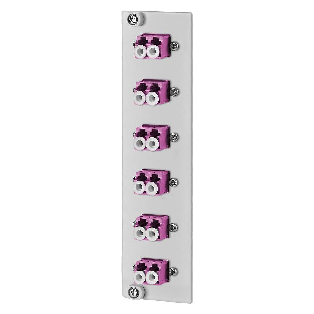 Metz Connect 15024A7506-E OpDAT REGpro Front 3HE 7TE 6xLC-D OM4 Keramik violett (15024A7506-E)