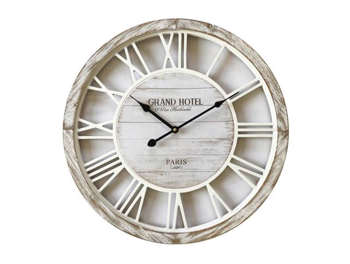 Mobili Rebecca Wanduhr Grau 5/50/50 cm, Rund, 5x50x50 cm, Dekoration, Uhren, Wanduhren
