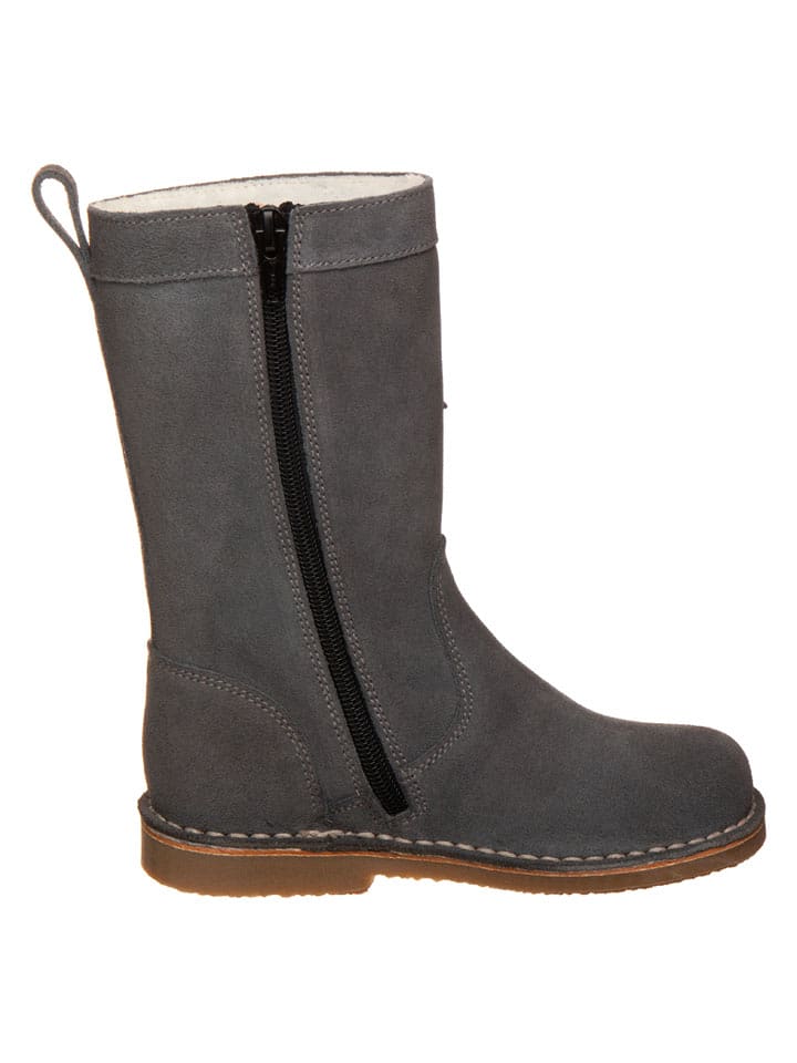 kmins Leder-Stiefel in Anthrazit - 29