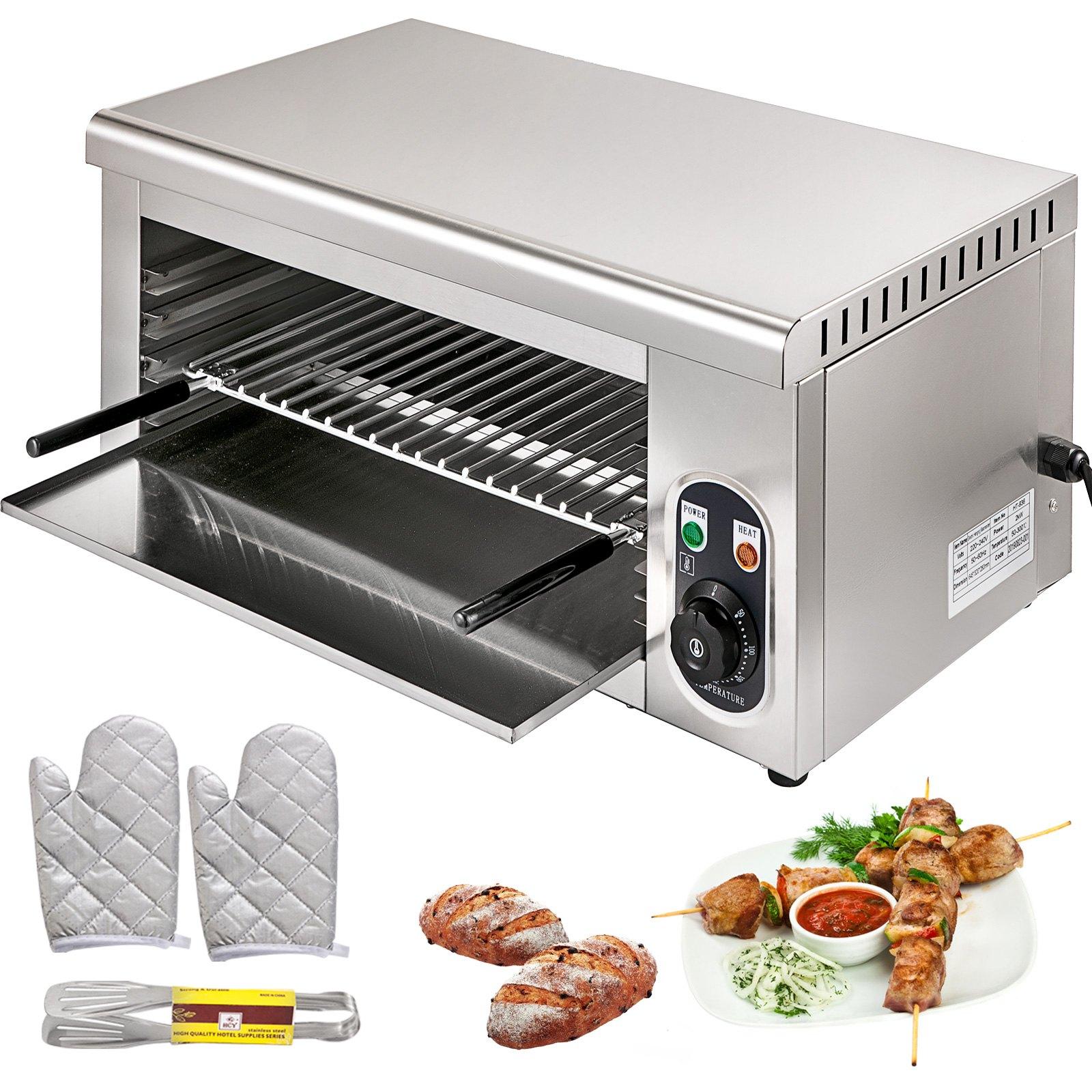 Salamander-Grill - Elektrischer Salamander-Ofen mit verstellbarem Rost, Käse-Schmelzgerät