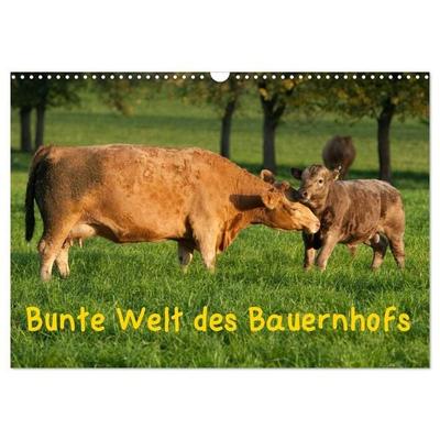 Bunte Welt des Bauernhofs (Wandkalender 2027 DIN A3 quer), CALVENDO Monatskalender