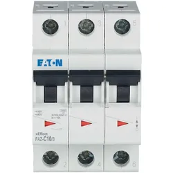 Eaton 278869 Leitungsschutzschalter, 10 A, 3p, Charakteristik: C FAZ-C10/3