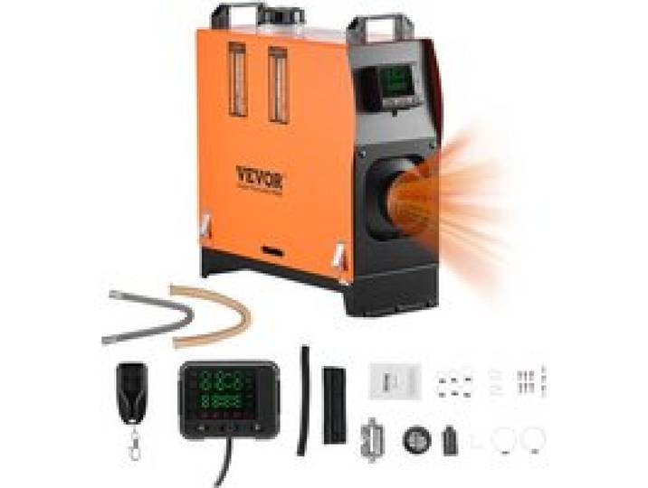 VEVOR Diesel Luchtverwarmer 12-24V 5-8KW, Snel verwarmende luchtverwarmer met afstandsbediening, digitaal kleurendisplay en gesproken aankondiging, geluidsarm, voor camper, vrachtwagen, boot, trailer