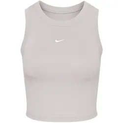 Nike, Damen, Sportshirt, Sportswear Essentials Rib Crop Tanktop - 201215 (L), Beige