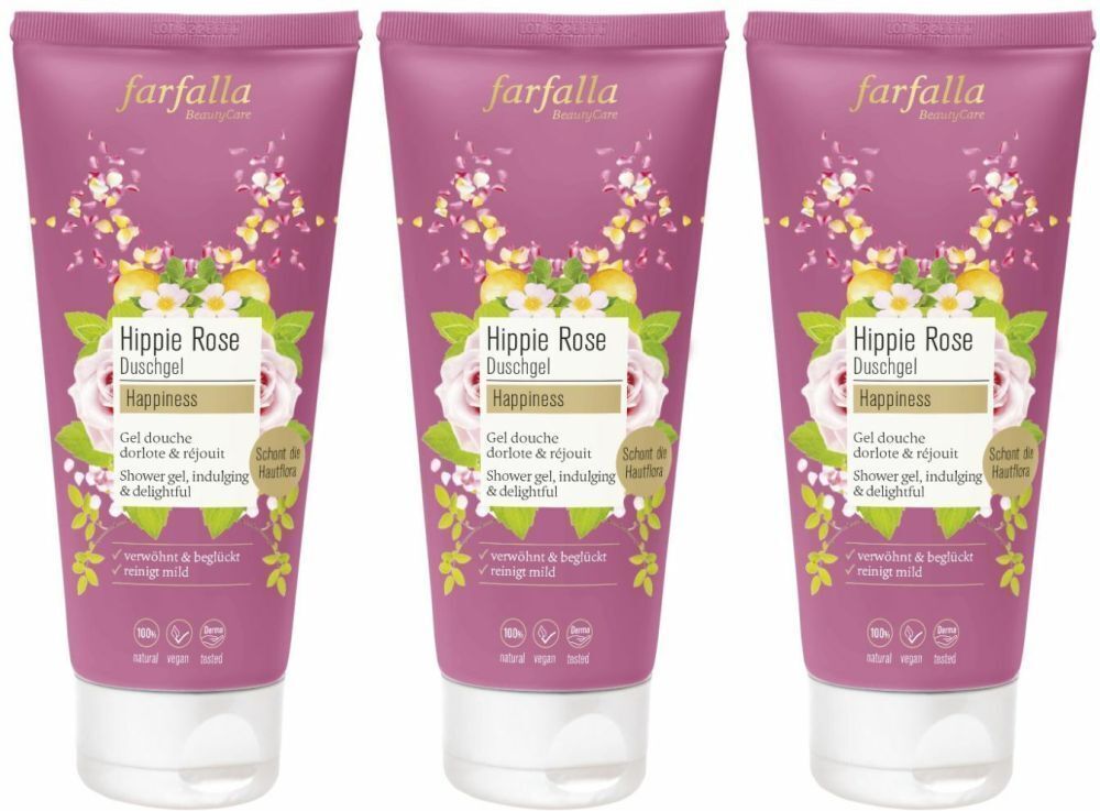 Farfalla Duschgel Hippie rose Tb 200 ml x3 3x200