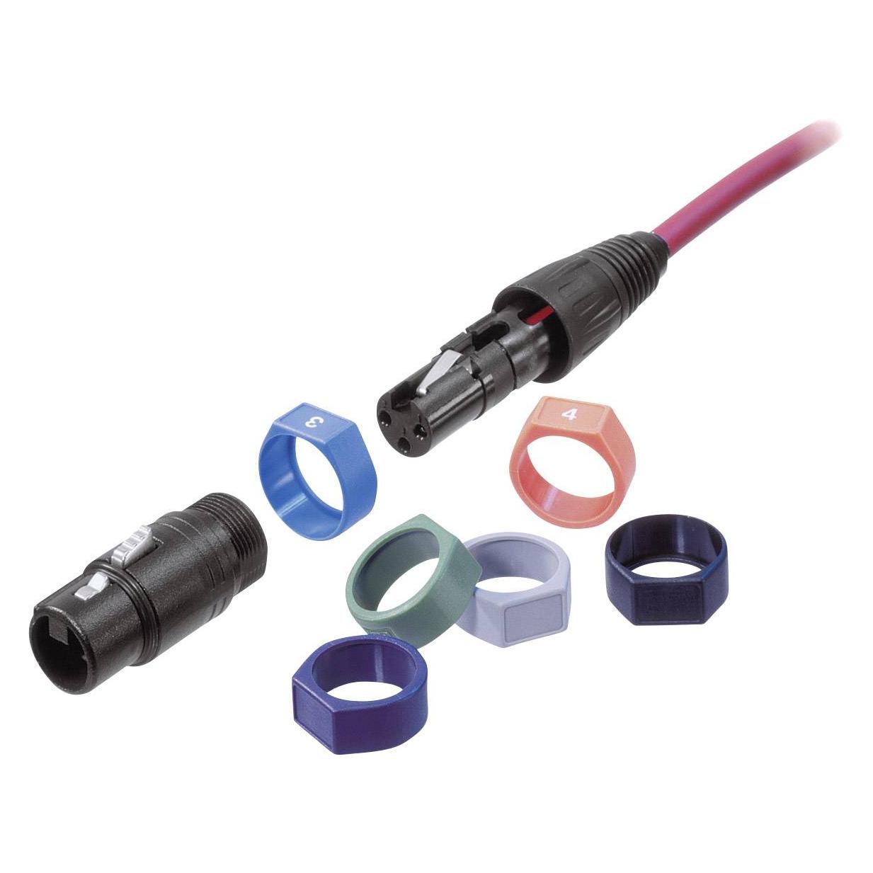Neutrik Kodierring XCR-SET Schwarz, Braun, Rot, Orange, Gelb, Grün, Blau, Violett, Grau, Weiss 10 St. (XCR-SET)
