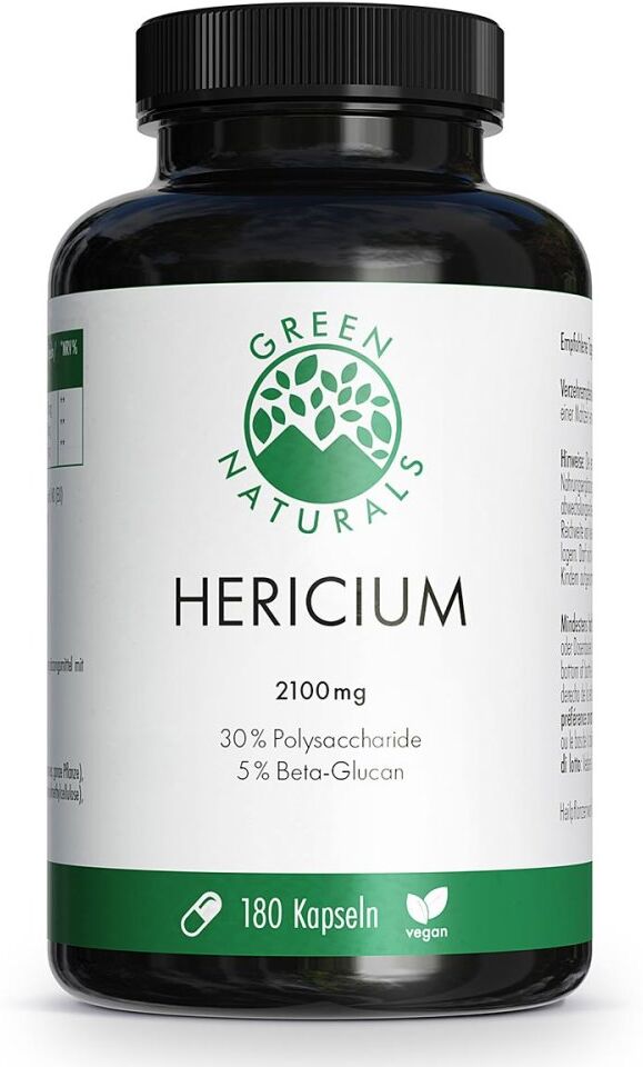GREEN NATURALS Lions Mane Hericium 2100 mg Kapseln vegan