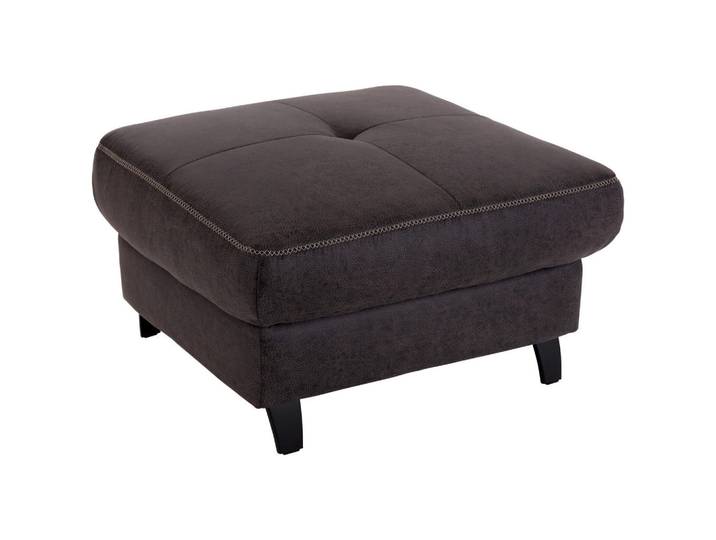 Hocker, Anthrazit, 78x49x69 cm, Textil, Stauraum & Fußauswahl, Sit&More