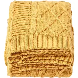 STRICKDECKE 150/200 cm, Baumwolle mit Rautenmuster