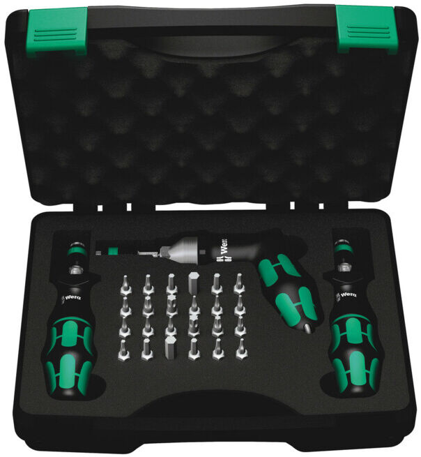 Set de tournevis dynamométriques Wera 27pcs 0,3-6 Nm réglable (05074739001)