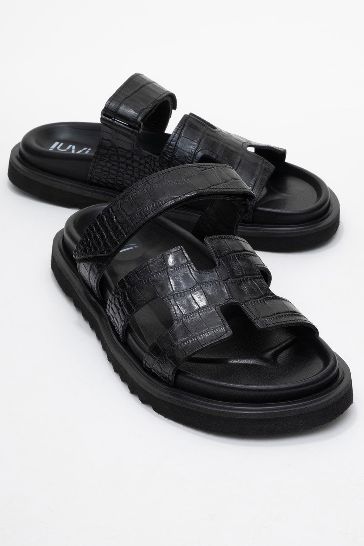 Loana Leder Slide Sandale