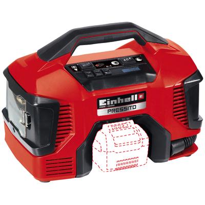 Kompressor EINHELL "Pressito", rot (ohne farbbezeichnung), B:19cm H:22,2cm L:28,8cm, Kompressoren, Power X-Change, Inkl. Adapter-Set, ohne Akku & Ladegerät