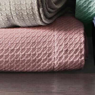 Jla Home/Bed Manila Egyptian Cotton Blanket, Twin, Rose