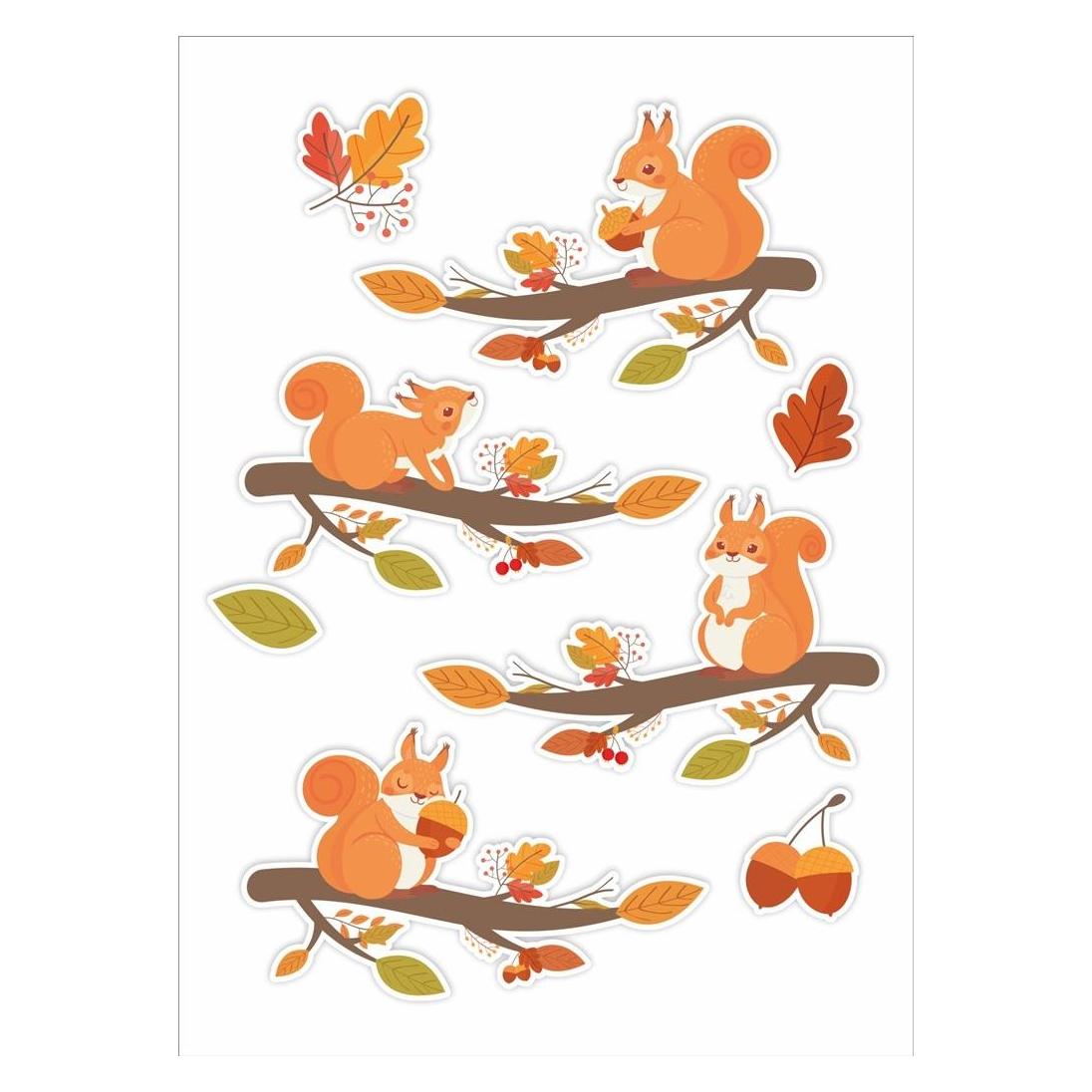 LearnHow Herbstdeko - Eichhörnchen auf einem Ast, 8 Stk (47793769)