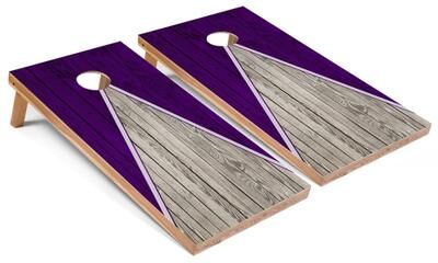 Skip's Garage Purple Pyramid Regulation 2x4 Cornhole Board Set