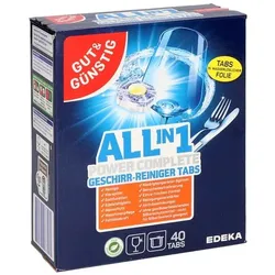 Gut & Günstig All-in-1 Geschirrreiniger Tabs »Power Complete« 40 Tabs weiß
