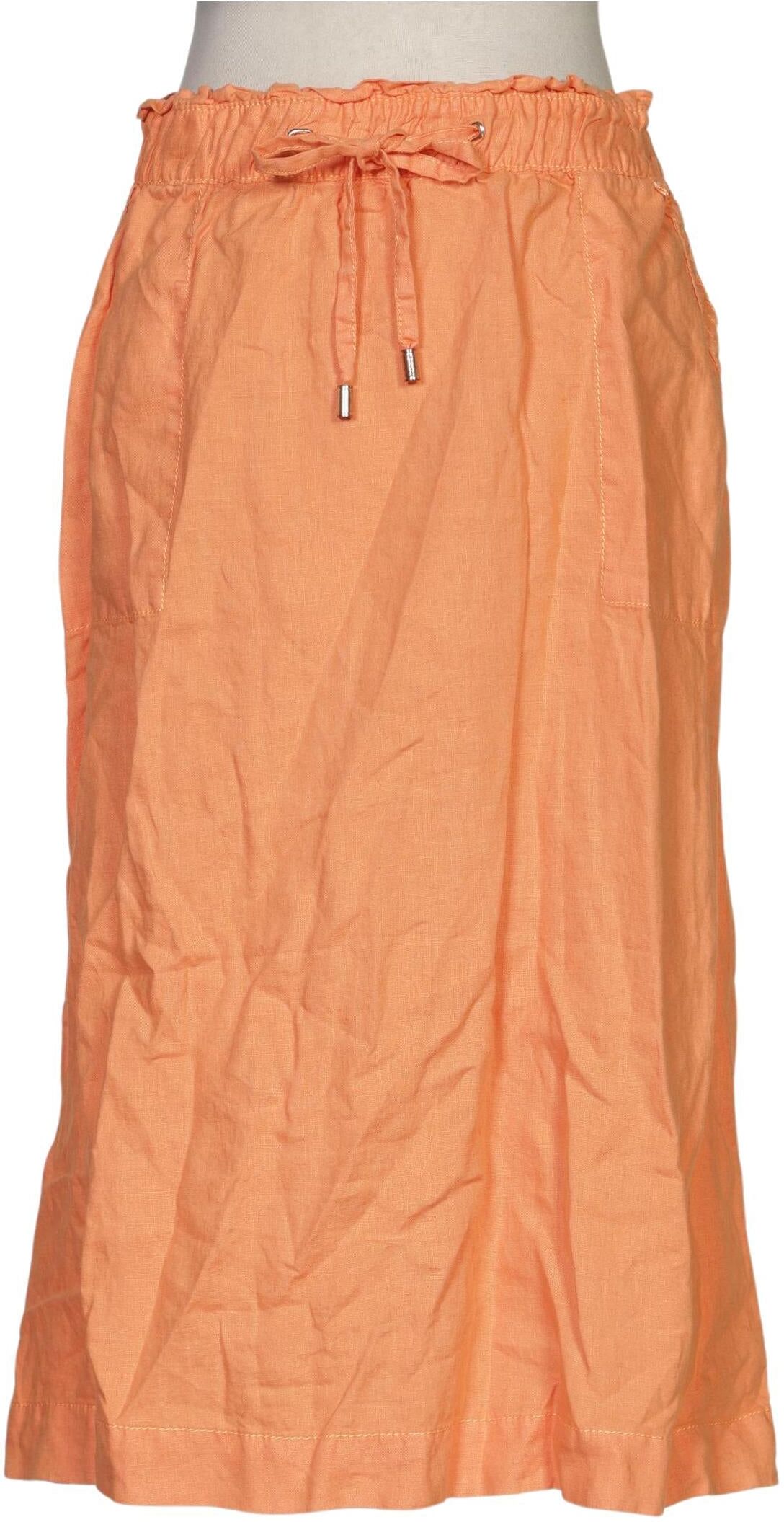 Street One Damen Rock, Orange, Gr. EU 40, Leinen - Second Hand