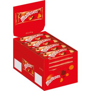 Maltesers Schokobonbons Minibeutel, mit Malzfüllung & Milchschokolade, je 37g, 25 Pack