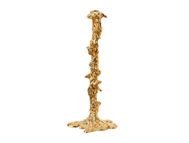 POLSPOTTEN Bougeoir Drip XXL 50 cm Or