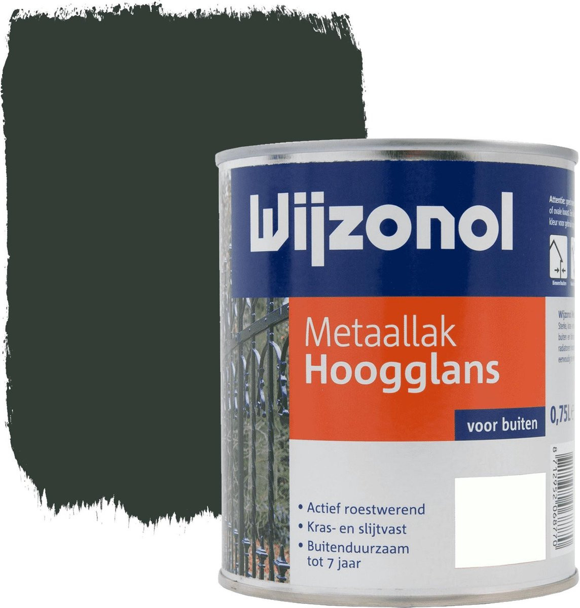 Wijzonol metaallak hoogglans 9325 Woudgroen 750 ml roestwerend