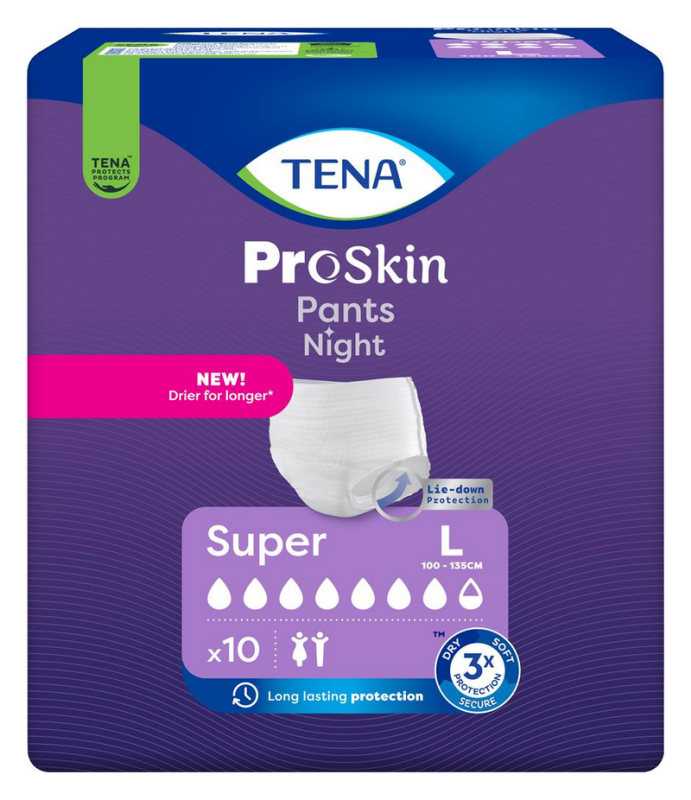 Tena Proskin Pants Night Super Large - 8 paquets de 10 protections