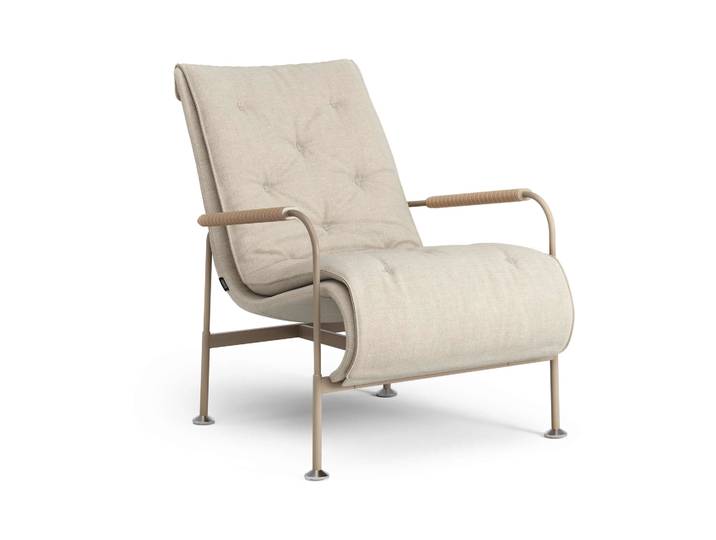 Swedese Fauteuil Serpentine Tissu Romo Linara Rye-nutmeg-Tärnsjö Nature