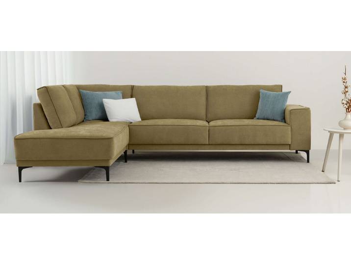OTTO home Ecksofa OLAND Struktur fein L-Form, B: 289 cm, Skandi-Design