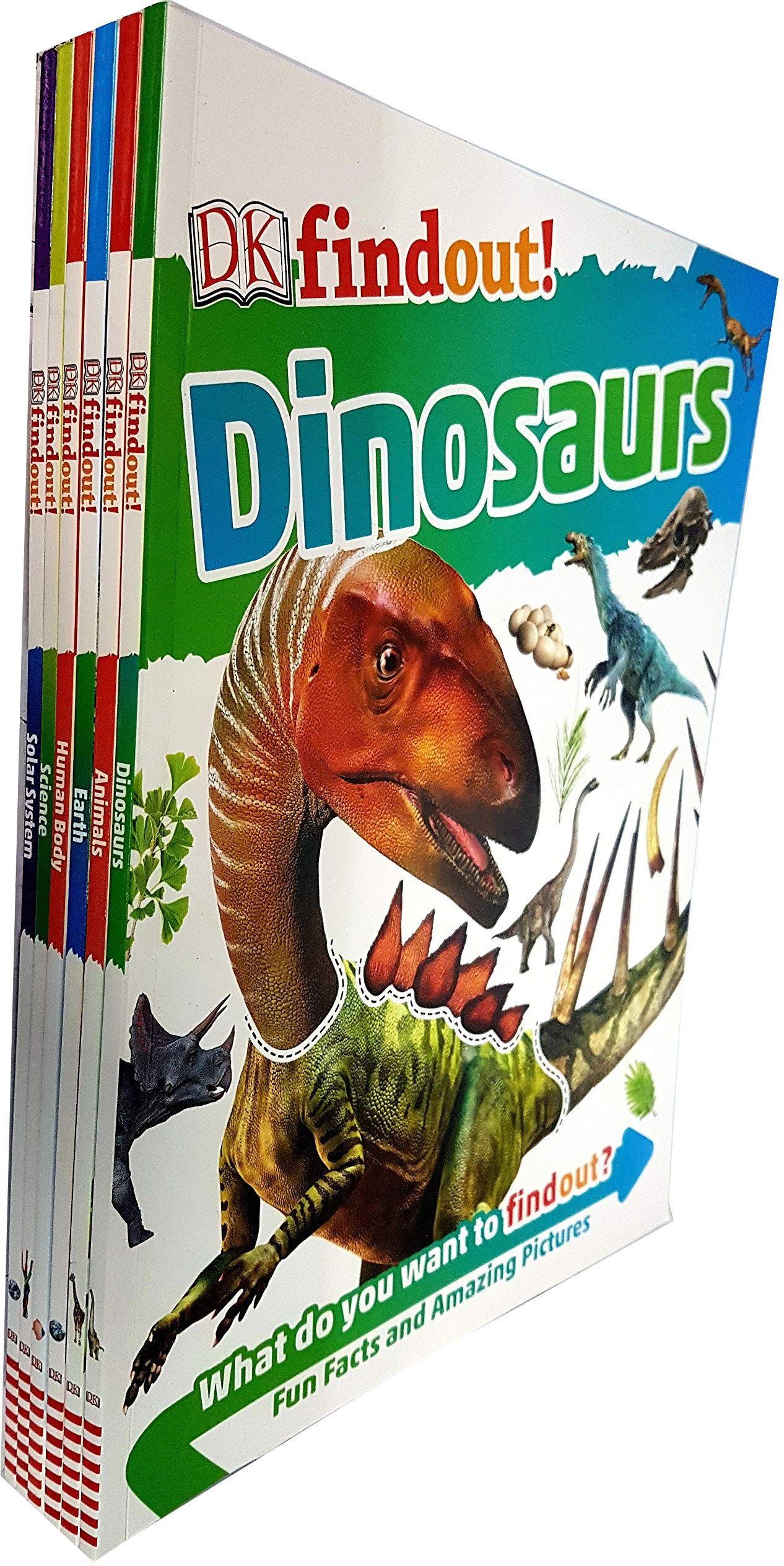 DK Children DK Findout! 6 Books Collection Set by DK - Paperback - Ages 6-9 - Animals, Science, Dinosaurs, Human Body, Solar System & Earth - Fact-Packed
