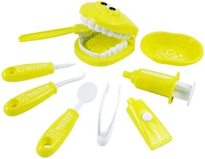 Perfect Picks Market Pretend Toy Medical Kit For Kids, Plastic Simulation Dentist Play Set, Role Play Game For Children yellow