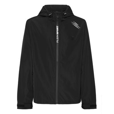 Windbreaker PLEIN SPORT "Windbreaker", Herren, Gr. 3XL, schwarz (02, schwarz), Futter: 100% Polyester. Außenmaterial: 100% Polyester, Jacken Windbreaker