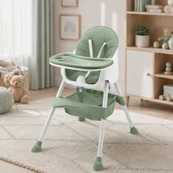 Baby Vivo Design 2in1 Kinderhochstuhl - Oscar in Grün