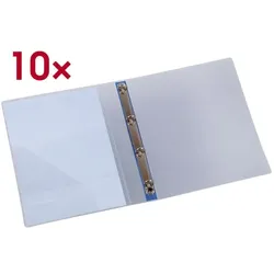 EICHNER 10x PP-Ringbuch A4 - 4-Ringe blau, 26x31.5 cm