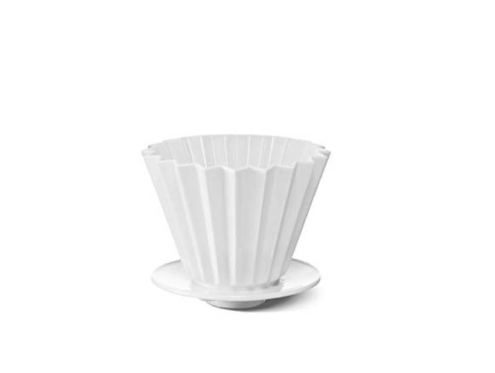 KPM Berlin LAB Kaffeefilter Größe 2, Porzellan, Dripper, Handfilter, doppelwandiger Kaffee-Filter, handmade in Berlin, weiß im Geschenkkarton