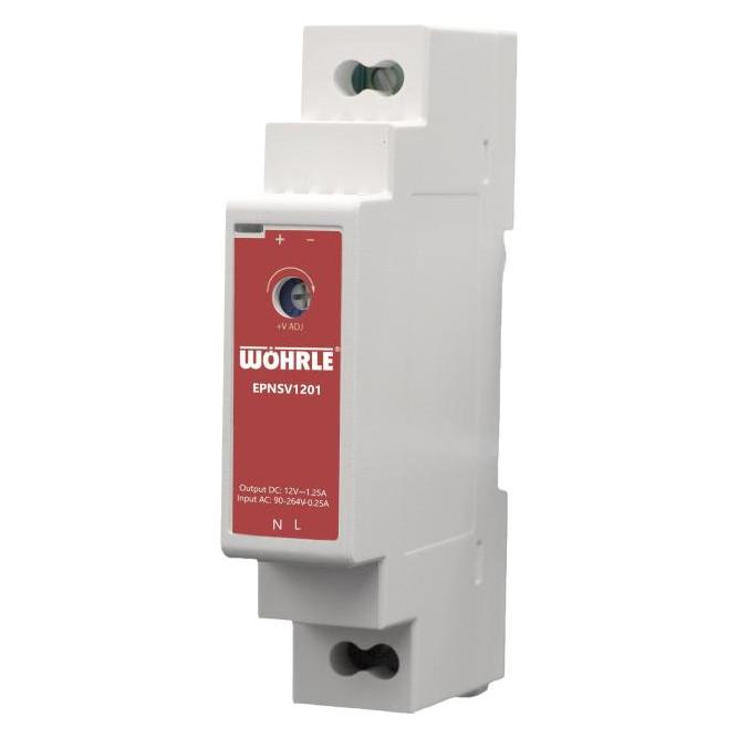 Wöhrle Power Systems GmbH Netzgerät 1ph. E90-264V EPNSV1201 AC A:12VDC 1,25A Verteilereinbau (41.000000000103)