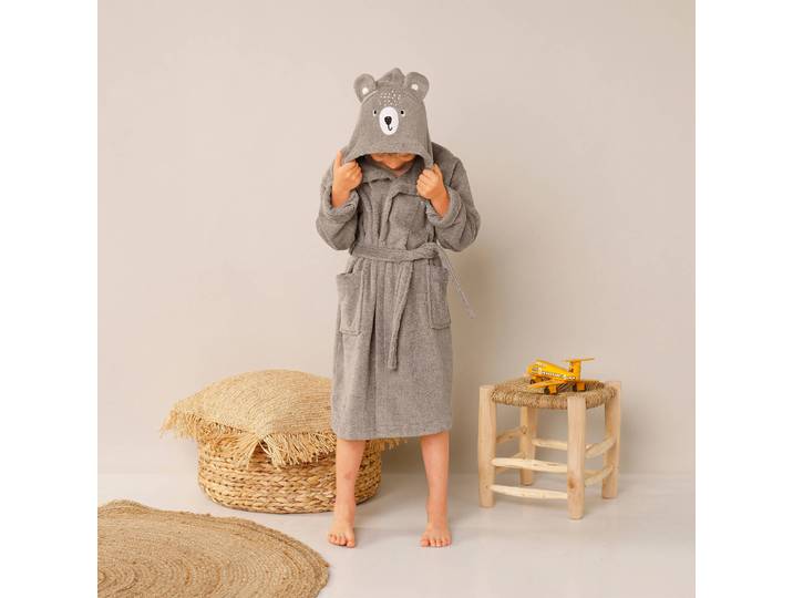 Peignoir de bain enfant personnalisé ourson à capuche - Blancheporte