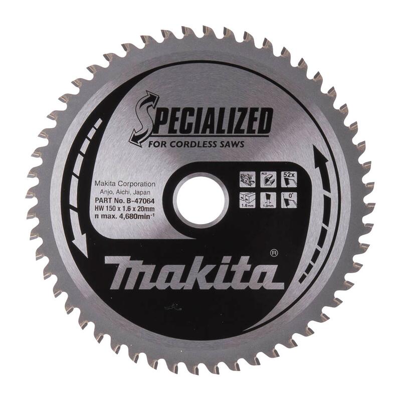 makita Kreissägeblatt B-47064 SPECIALIZED 150x20x52Z