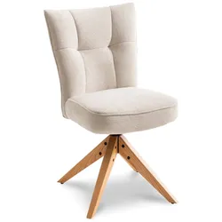 2er-Set [de]sign & more Stuhl Colina Stoff Beige Creme